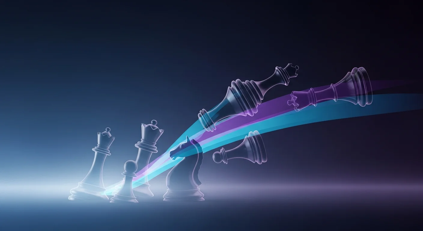 Chess player analyzing opening position