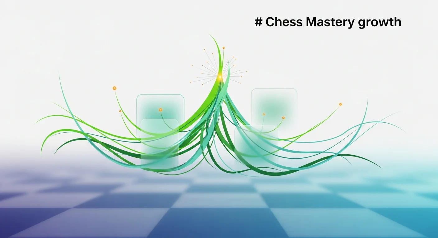 This visual reflects the journey of refining chess strategies through analysis and practice, resonating with the article's theme of continuous improvement and learning in chess.