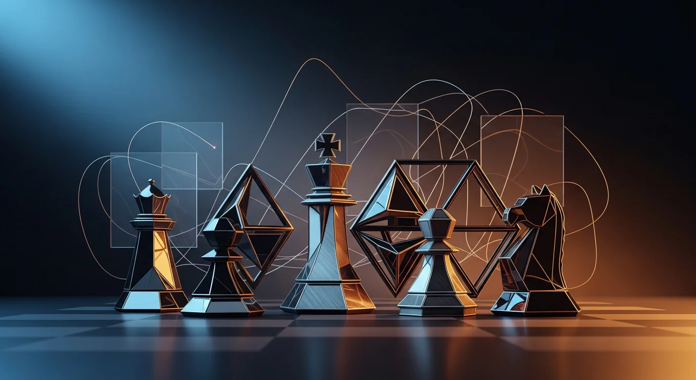 This image captures the essence of the London System's strategic simplicity and its applicability for busy players, highlighting the fluidity of decision-making in chess.