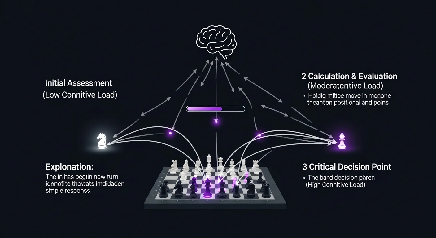 This image visually clarifies the complex cognitive process behind blindfold chess, enhancing the understanding of mental gymnastics discussed in the article section on challenges.