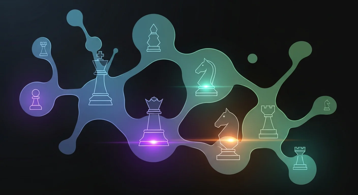This image enhances the article by visually representing the concept of improving visualization skills through practice and pattern recognition in chess, encapsulating the journey from confusion to mastery.