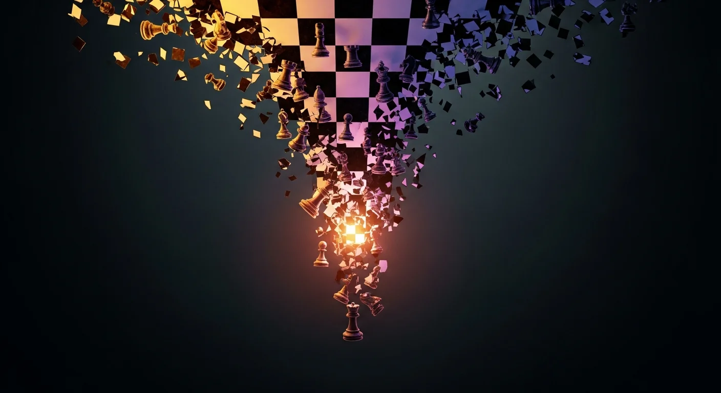 This visual metaphor represents the unique memory techniques used in blindfold chess, shedding light on the article's discussion about how Alekhine redefined training methods through strategic visualization and memory structures.