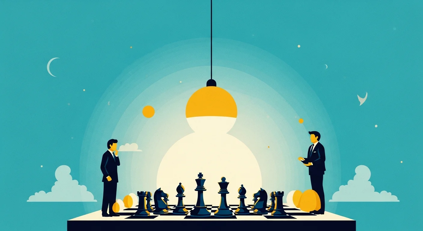 This image conveys the journey of skill enhancement in blindfold chess, reflecting the structured progression Carlsen and others undergo in their training, emphasizing the idea of mastery over time.