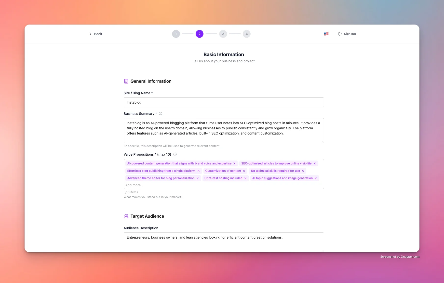 Step 1: Enter your website